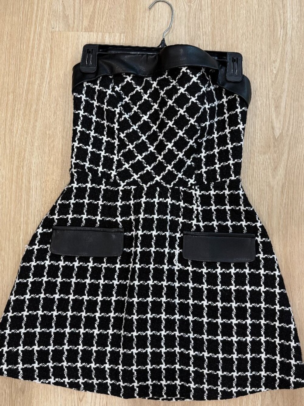 Hemline Black & White Mini Dress